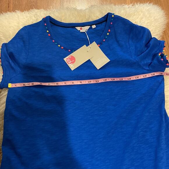 Boden Royal Blue Heather Cotton T-Shirt Midi Dress NWT Sz 10R - Picture 10 of 14